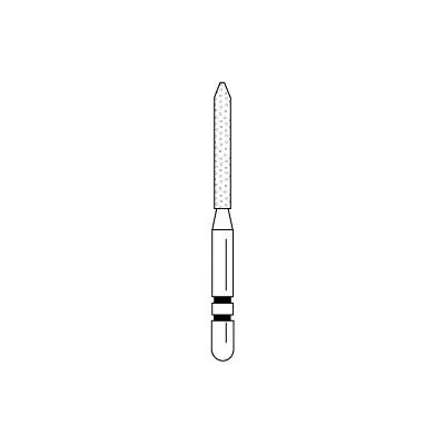 Two Striper® Diamond Burs – FG, Coarse, Green, Cylinder Bevel End, 5/Pkg