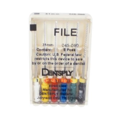K Type Files – Stainless Steel, Color Coded Plastic Handle -31mm