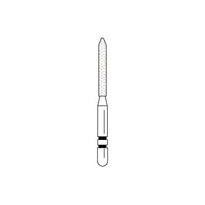 Two Striper® Diamond Burs – FG, Fine, Red, Cylinder Bevel End, 5/Pkg