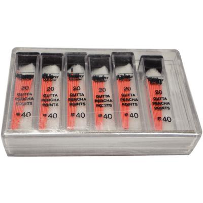 Gutta Percha Points – Hand Rolled, Color Coded, 20 Points/Vial, 6 Vials/Box