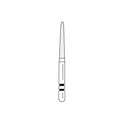 Two Striper® FG Gold Plated Curettage (GCP™) Diamond Burs – FG, Medium, Blue, Cone Bevel End, 5/Pkg