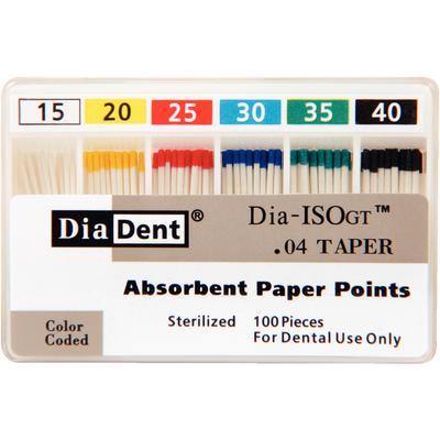 Dia-ISO GT™ Absorbent Paper Points – 0.04 Taper, ISO-GT, 100/Pkg - 3Z Dental