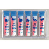 Gutta Percha Points – Hand Rolled, Color Coded, 20 Points/Vial, 6 Vials/Box