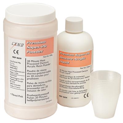 Premium Super-20 Package – 454 g Powder and 236 ml Liquid, Light Fibred Pink