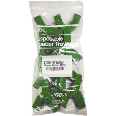 COE® Disposable Spacer Impression Trays – Perforated, Green, 12/Bag - 3Z Dental (4951915167789)