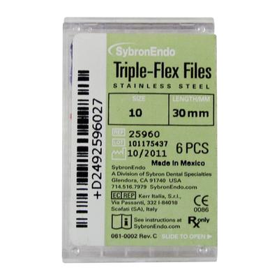 Triple-Flex® Stainless Steel Endo Files – 30 mm Length, 6/Pkg