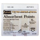 Absorbent Endodontic Paper Points – Standard ISO Sizes, 0.02 Taper, Nonsterile Bulk Package, 200/Box
