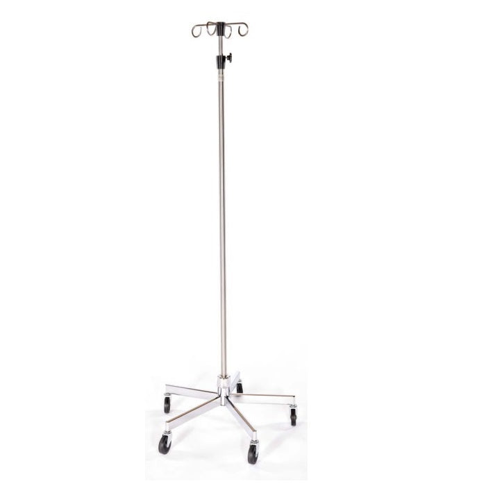 Stainless Steel Telescoping IV Pole with Turn Knob Mechanism