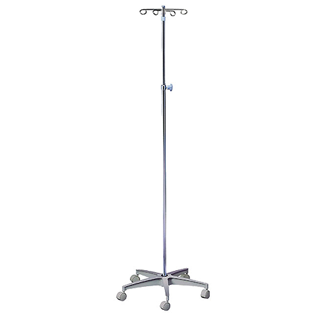 Intravenous Pole, with Five Leg and Four Hook