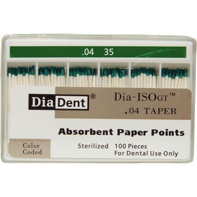 Dia-ISO GT™ Absorbent Paper Points – 0.04 Taper, ISO-GT, 100/Pkg - 3Z Dental