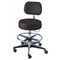Exam Stool, Pneumatic, with Back, C133 Compliant Upholstery and Foot Ring