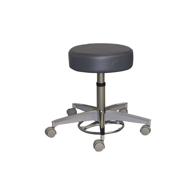 Exam Stool, Foot Operated, without Backrest, Black