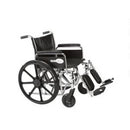 Chrome Finish Wheelchair, Removable Full Length Arm, Elevating Leg Rest