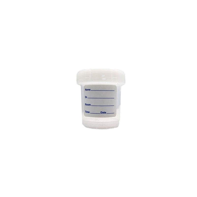 Leakbuster™ Specimen Container, Sterile, Orange Cap, with Tamper Tab ...