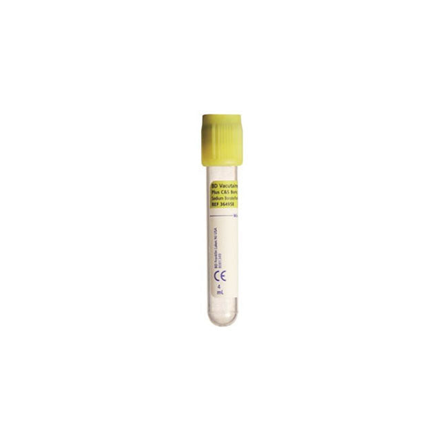 Vacutainer® Urinalysis Tube, Plastic, Round Bottom, with Preservative, L75mm, OD 13mm, 4mL