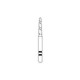 Two Striper® TS2000™ Gold Plated Curettage GCP™ Diamond Burs – FG, Coarse, Green, Cone Bevel End, 5/Pkg