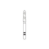 Two Striper® TS2000™ Gold Plated Curettage GCP™ Diamond Burs – FG, Coarse, Green, Cone Bevel End, 5/Pkg