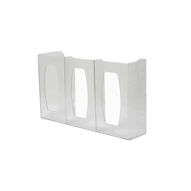 Three Glove Box Holder/Dispenser, W17.06" x H10.13" Depth 4.25"