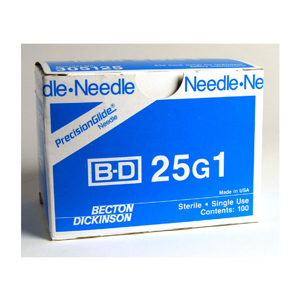 PrecisionGlide™ Hypodermic Needle, Regular Wall, 25GA