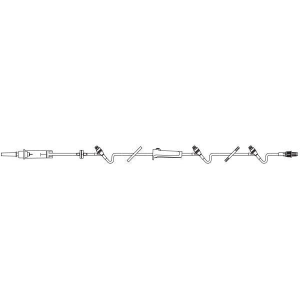 CONTINU-FLO Solution Set, Non-Vented, 3 CLEARLINK Luer Activated Valves, Backcheck Valve. 60 drops/mL. 105"