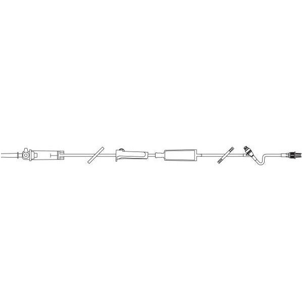 Solution Set, DUO-VENT, 0.2 Micron Filter, CLEARLINK Luer Activated Valve, 10 drops/mL, 102" (2.6 m), Non-DEHP
