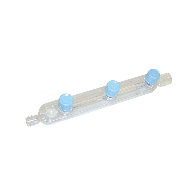Intravenous Manifold, 3 Port with 3 One-Way Valves, 1.5mL Priming Volume, L6"