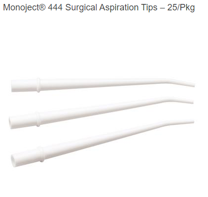 Monoject® 444 Surgical Aspiration Tips – 25/Pkg - 3Z Dental