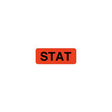 STAT Label, Fluorescent Red, Removable