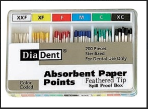 Feathered Tip Paper Points 200 Pts/box - 3Z Dental
