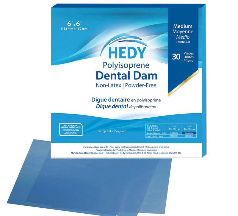 Polyisoprene Dental Dam – Latex Free, Powder Free, Blue, 30/Pkg (Buy 2 Get 1 FREE) - 3Z Dental (4952093032493)