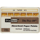 Dia-PRO Type Paper Points – 0.04 Taper, 100/Pkg - 3Z Dental
