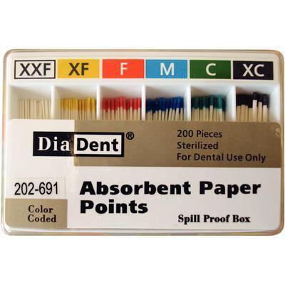 Absorbent Paper Points – Spill-Proof Box, Accessory Sizes, 200/Box - 3Z Dental (6098386944192)