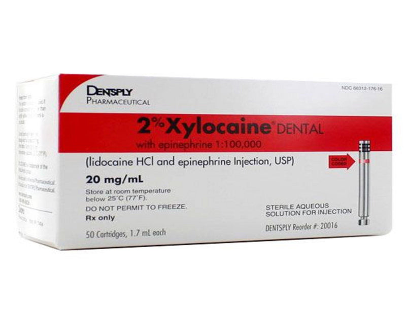 Xylocaine 2% Dental with Epinephrine – Lidocaine HCl, 50/Pkg - 3Z Dental (4961978515501)